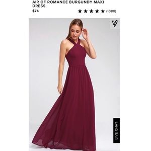 Lulu’s Air of Romance - Burgundy Long Dress - XL